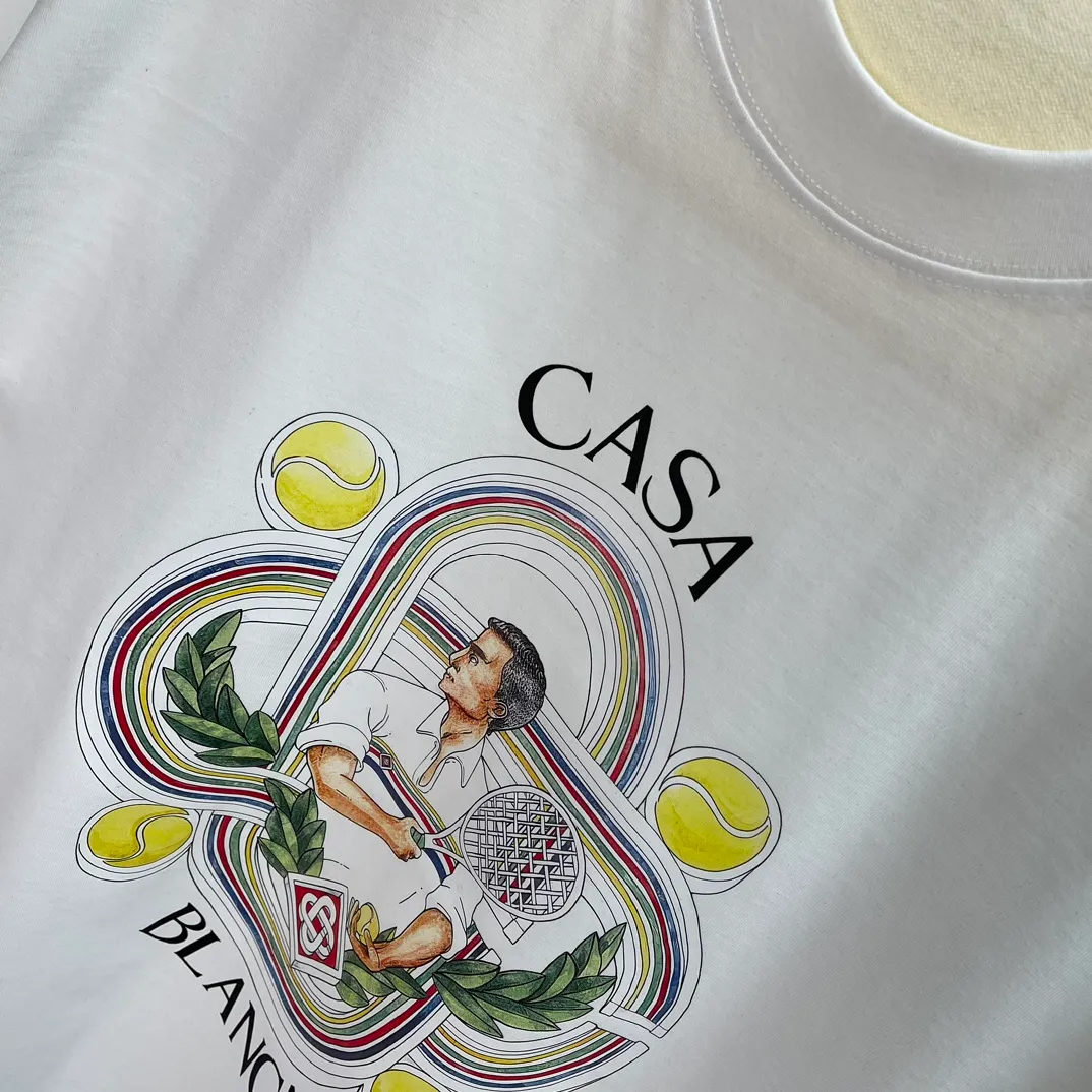 Casablanca Classic Series T ， ， 。 ， Classic ， In Stock ！ ：White Black Size：S M L XL XXL